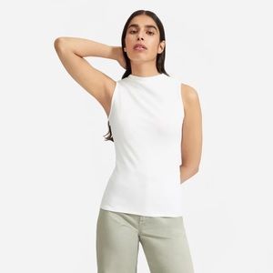 Everlane Pima Micro-Rib Funnel-Neck Tank